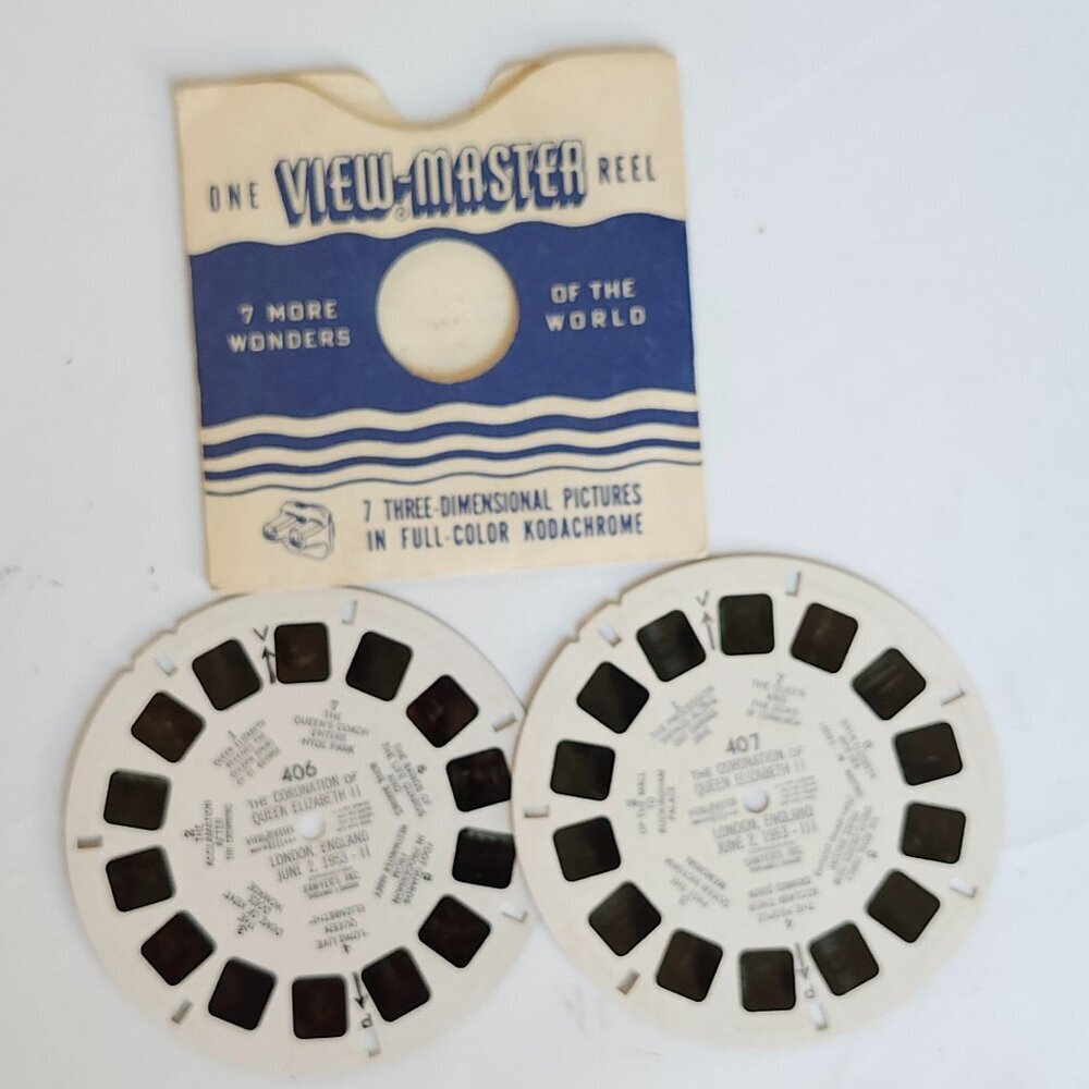 VINTAGE Coronation of Queen Elizabeth II View Master Reel SAWYERS 1953